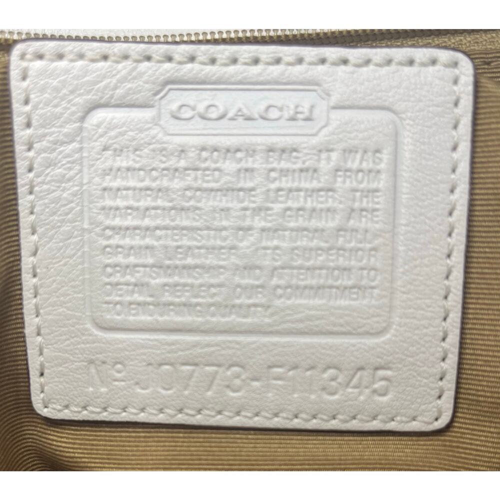 Y2K Coach F11345 Hamptons Leather Striped Satchel Bag & Mini Signature Wristlet - Picture 15 of 16